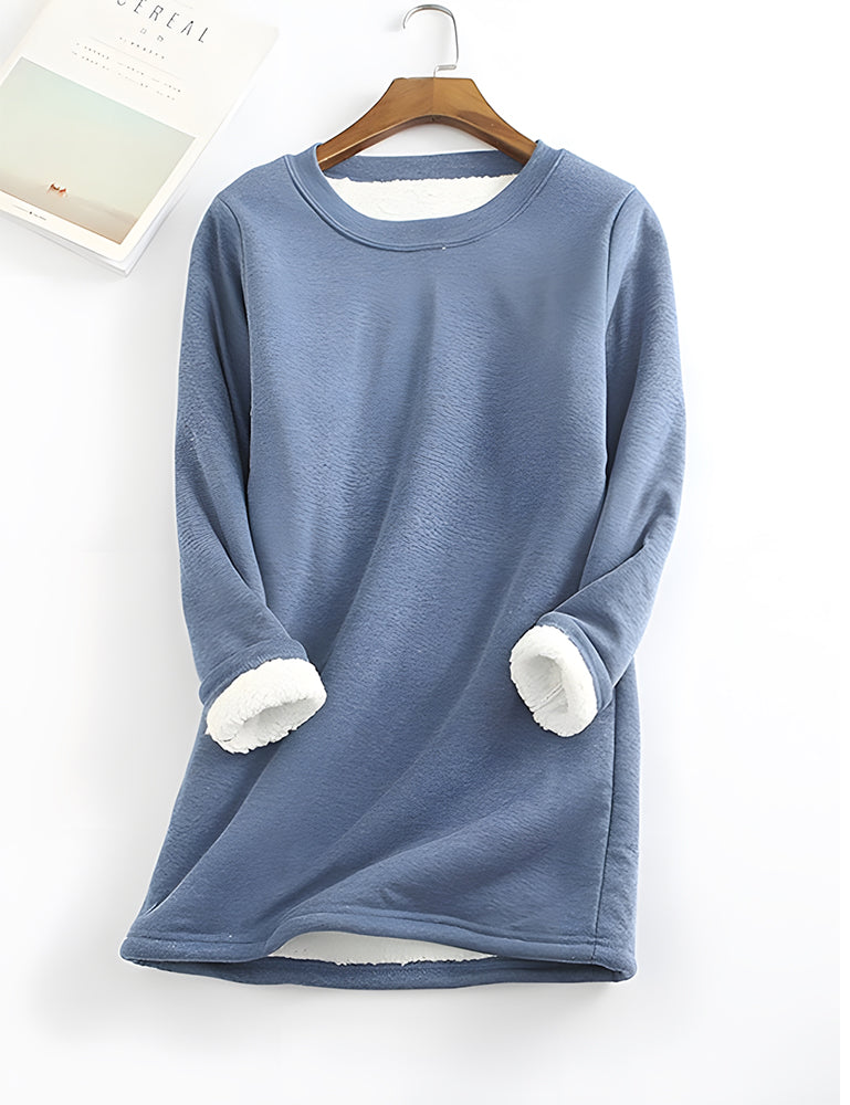 ❄Get Ready for the Cold Season❄Women‘s NEW Casual Cotton Round Neck Solid Sweatshirt (S-5XL)🙋‍♀️