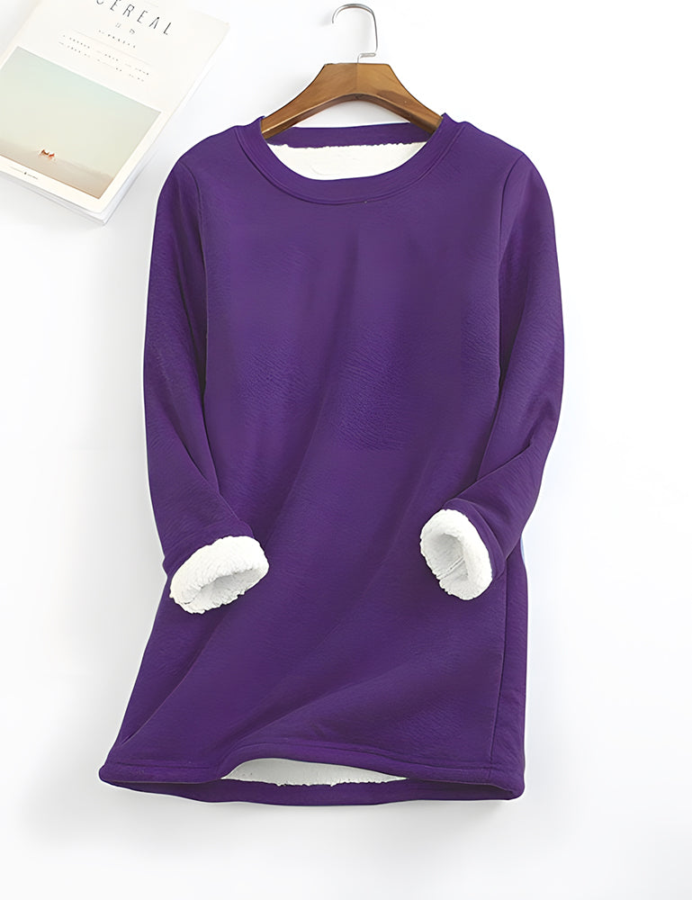 ❄Get Ready for the Cold Season❄Women‘s NEW Casual Cotton Round Neck Solid Sweatshirt (S-5XL)🙋‍♀️