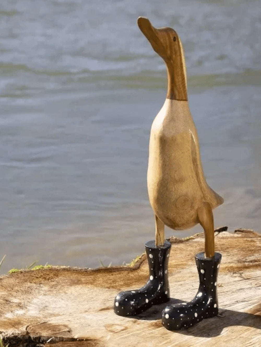 🌈Hand Carved Wellies Duck Family💞